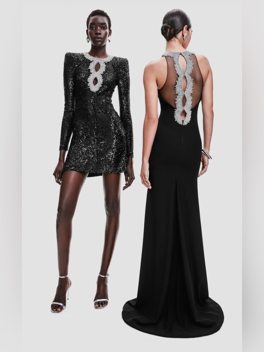 Naeem Khan New Crystal Sequin Embellished Dress Size 4/6